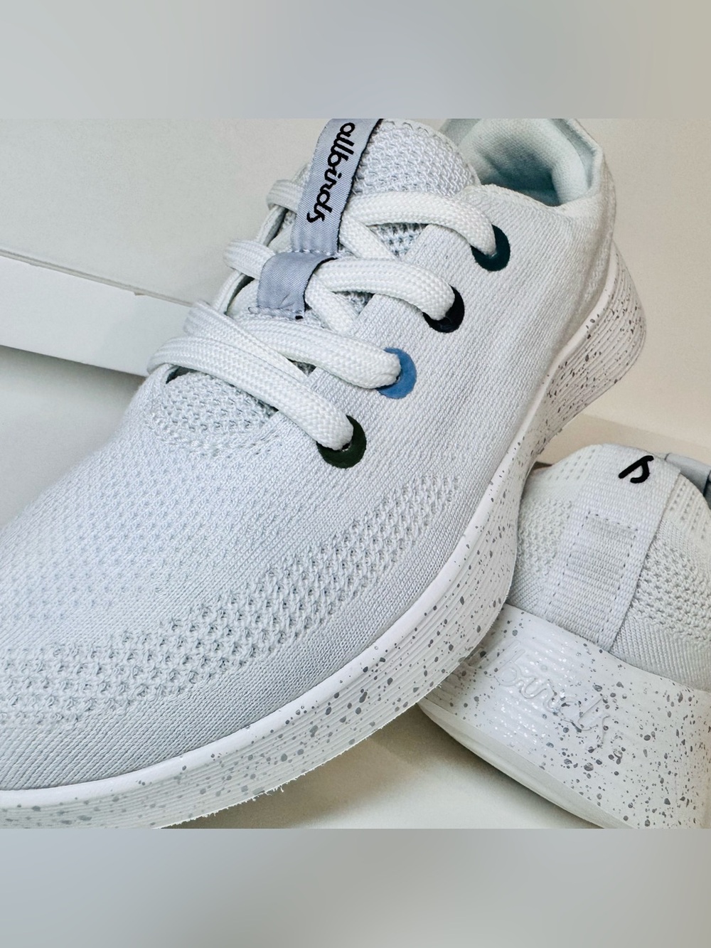 Allbirds Tree Runner Womens 7 White Speckle Light as a Bird Clean AF 🌴🏃♀️